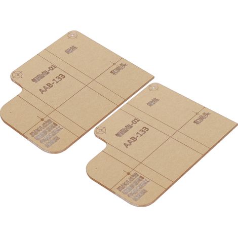 Lot de 2 gabarits en acrylique pour la fabrication artisanale d'étuis à clés en cuir, outils et accessoires. (1/5)
