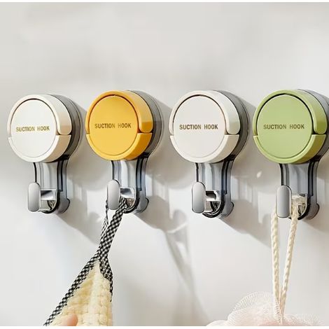 Filiyano-Crochets à ventouse, forte aspiration, auto-adhésifs sans perçage, porte-serviettes pour cuisine, salle de bain et toilettes ne laisse (1/3)