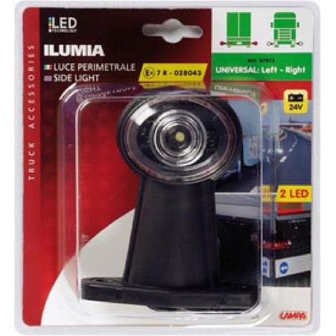 Feu de gabarit -court- de cote 2en1 2 LEDs 24V