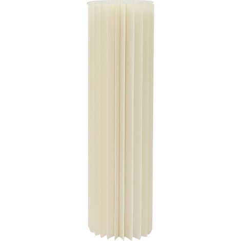 Soporte para flores tipo jarrón, cartón resistente, elegante diseño cilíndrico, BLANCO (1/2)
