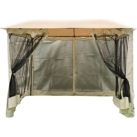 SET MOSKITO-KLEIDUNG FÜR PAVILLON 3x3MT schwarze Farbe