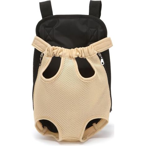 Sac à Dos pour Animaux De Compagnie, Sac à Dos Réglable pour Animaux De Compagnie, Sac De Voyage pour Chien, Transporteur pour Animaux De Compagnie avec Conception Ventilée(M, Jaune Clair) (1/5)