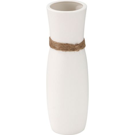 Schlichte Keramikvase, minimalistische Vase für Abendessen, Feste, Hochzeiten, Zuhause, Tischdekoration (Weiß) (1/5)