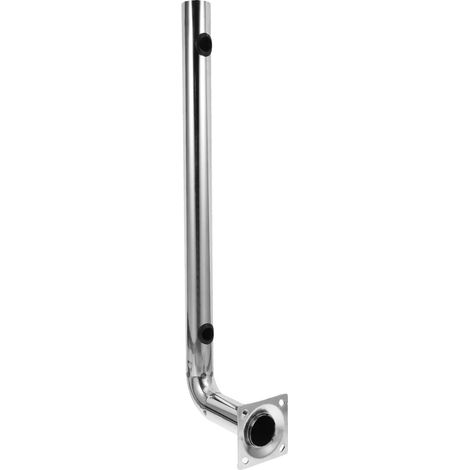 Support D'antenne Extérieure Installation Facile en Acier Inoxydable Argenté, Mât de Fixation Robuste pour Système sans Fil pour Usage en Extérieur (1/5)