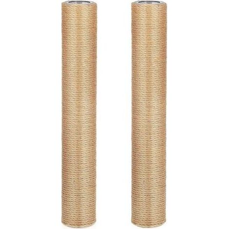 Set di 2 tiragraffi per gatti in juta naturale, diametro 6 cm x lunghezza 40 cm. (1/5)