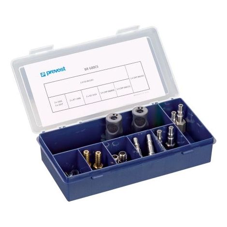 Raccord rapide de sécurité avec kit adaptateur PREVOST, Filetage vers Femelle G 1/4 Femelle 8mm 1/4pouces ISO C6 en ( Prix pour 1 )