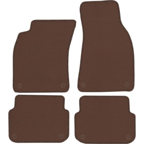 Audi A6 C6 (2004-2006). Tapis de sol spécifiques - EVA alvéolé marron (1/5)