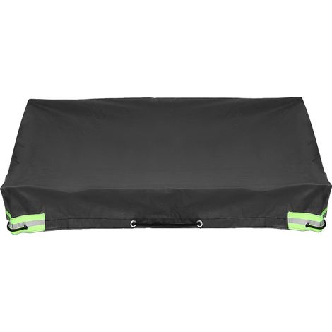 Funda para remolque, impermeable, resistente al viento, negra, 183 cm x 122 cm x 13 cm (1/2)