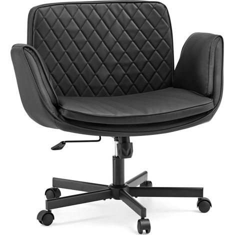 Bürostuhl Schneidersitz / Drehstuhl Criss Cross 10 PU schwarz hjh LIVING