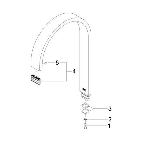 Dornbracht 90282215501-00 Bec de robinet Pièces de rechange