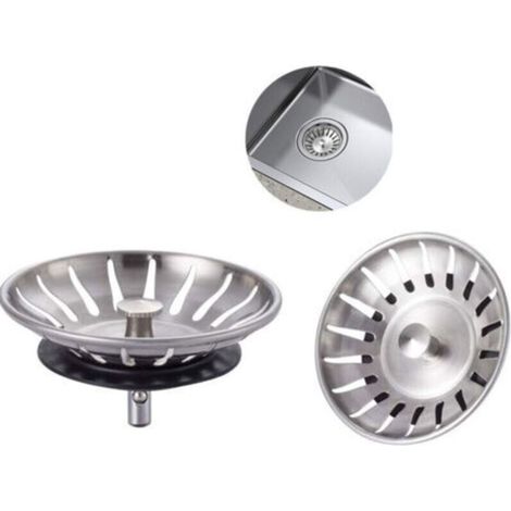 Bouchons d’évier cuisine en acier inoxydable – Lot de 2, diamètre 78 mm, 18 fentes, vidange rapide et anti-obstruction