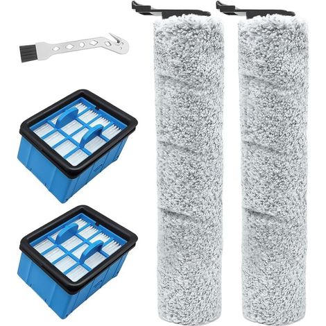 Ersatzbürstenwalze und HEPA-Filter für den kabellosen Stielstaubsauger BISSELL 3912N 4046 (2 Bürstenwalzen + 2 HEPA-Filter + 1 Reinigungsbürste) (1/4)