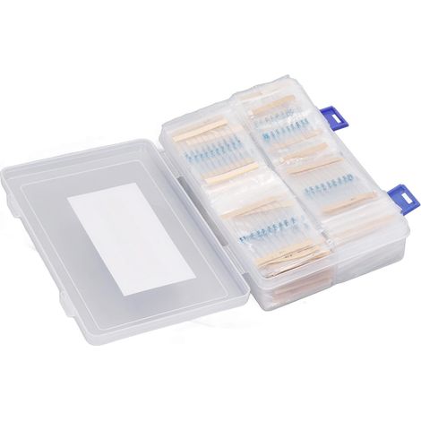 Kit 1450 Résistances 1/4W 1Ω à 1MΩ, Assortiment Film Métallique pour Industrie Électronique, Lot de Précision (1/5)