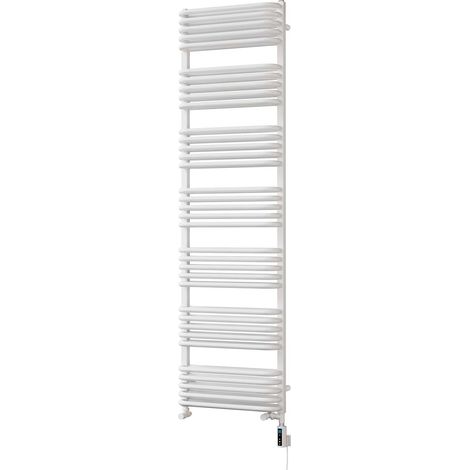 Crossmoor - White Dual Fuel Towel Rail H1800mm x W500mm Thermostatic WIFI (1/3)
