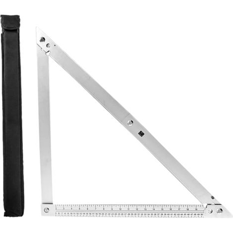 Équerre de construction 600 x 600 x 840 mm, équerre de maçon avec sac de rangement, angle de construction pliable avec échelle pour traction, menuiserie (1/5)