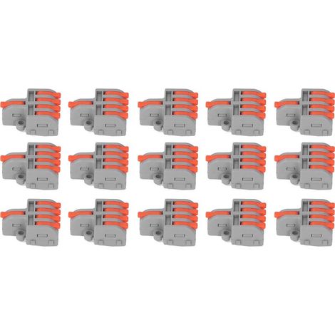 15 cosses de séparation de fils DF-14, isolées en nylon et cuivre, à connexion rapide pour fils rigides et souples (1/5)