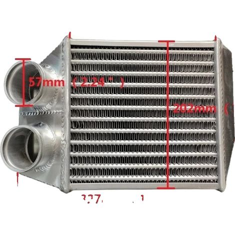 Intercooler de aluminio, compatible con Renault Super 5 GT Turbo (1985-1991), 40 % más de capacidad de refrigeración, depósitos soldados con TIG, núcleo soldado al vacío. (1/2)
