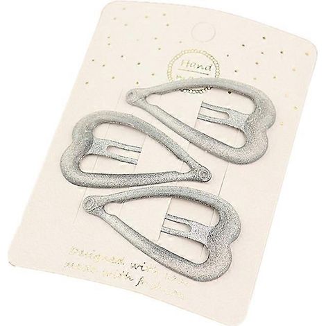 Lot de 3 pinces à cheveux en forme de cœur, faites main, pour frange - 1 cœur (1/5)