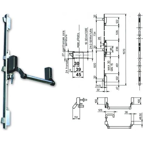 Maniglione Antipanico Artiglio 3 Chiusure E30 9903 YALE