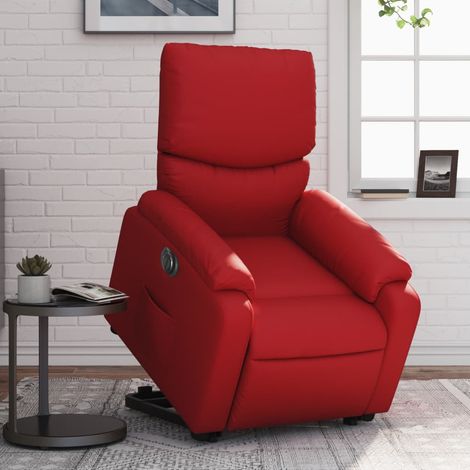 Fauteuil inclinable électrique-Chaise de relaxation-Fauteuil Relax rouge similicuir 855252 (1/5)