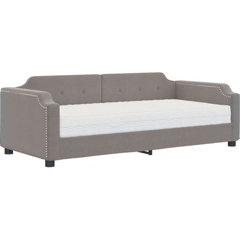 Maison Exclusive - Divano Letto con Materasso Tortora 80x200 cm in Tessuto