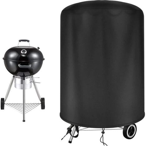 Housse barbecue ronde - Oxford 210D imperméable résistante déchirure, dimensions 61x70 cm (1/2)