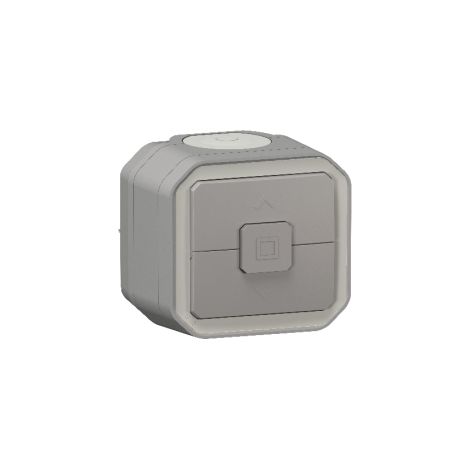 Legrand - Plexo L - Interrupteur volets roulants - Saillie - Gris - Ref. : 069538L+069651L (1/5)