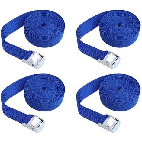 Spanngurte mit Ratsche 4er Set, 1m x 50mm, Marineblau, für Fracht & Gepäck