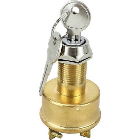Interrupteur d'allumage marin robuste 15 A 12 V 3 positions marche-arrêt avec 2 clés pour bateaux, remplace MP39060. (1/5)