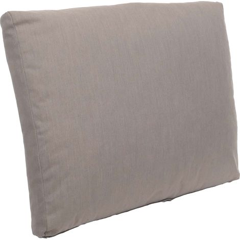 Cuscino schienale sfoderabile e lavabile con imbottitura in schiuma per mobili da giardino 62x54x11 cm rivestimento in tessuto grigio chiaro 040009452