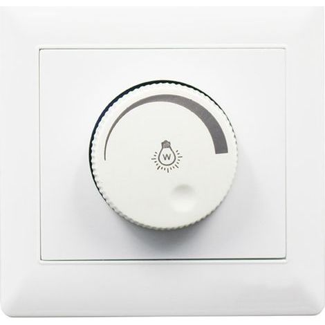 Interrupteur Variateur - Gradateur Mural Rotatif LED pour Lampe Incandescente - Contrôle Luminosité 100 W - 1 Pièce (1/5)