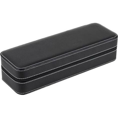 Scatola portaoggetti per orologi e gioielli, con 6 scomparti per orologi, elegante custodia da viaggio per accessori e gadget, idea regalo (1/5)
