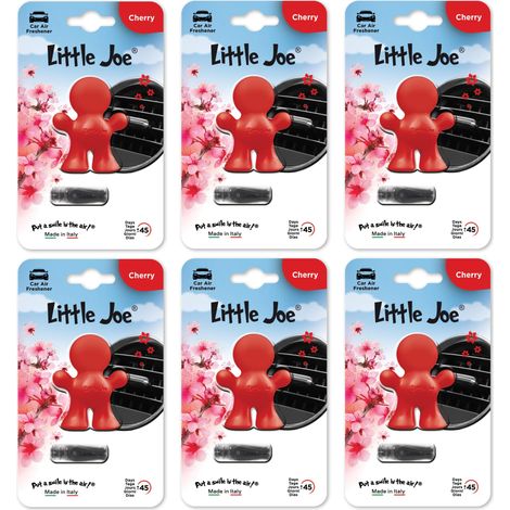 LITTLE JOE LOT DE 6 DÉSODORISANTS CERISE DANS UN SAC EN PLASTIQUE EN0404