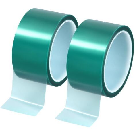 PA 2 Rollen Heizband für Sublimation, 50 mm x 33 m, Hochtemperatur-Klebeband für elektronische Drucke (grün) (1/5)