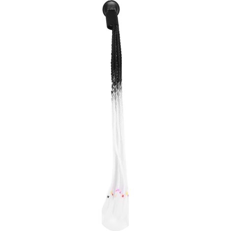 Casque moto coloré et élégant pour queue-de-cheval, nattes et dreadlocks, avec ventouse noir blanc (1/5)