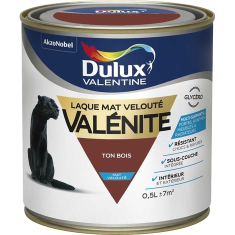 Peinture Laque Valénite Satin Ton Bois (RAL 8015) 0,5 L - Dulux Valentine