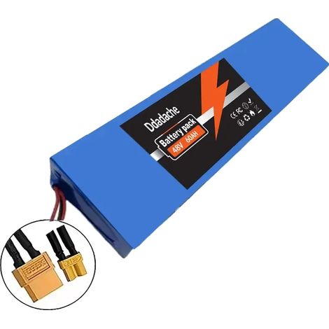 Batterie, capacité de 60Ah, compatible avec les véhicules personnels électriques, XT60-XT30, 48V-c (1/2)