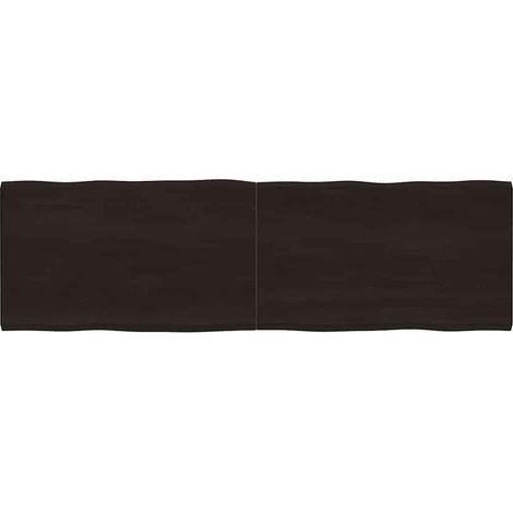 Tischplatte 200x60x(2-4) cm Massivholz Behandelt Baumkante