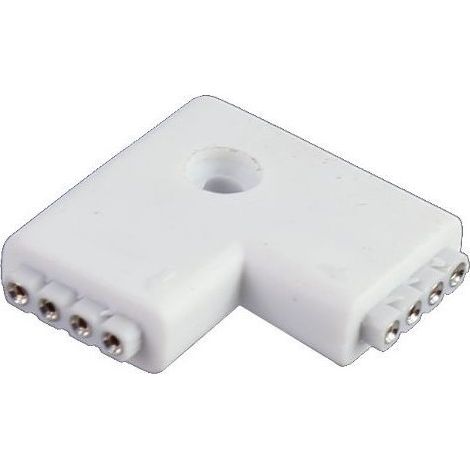 Jandei Conector L 90º tira led rgb 10mm 4pin