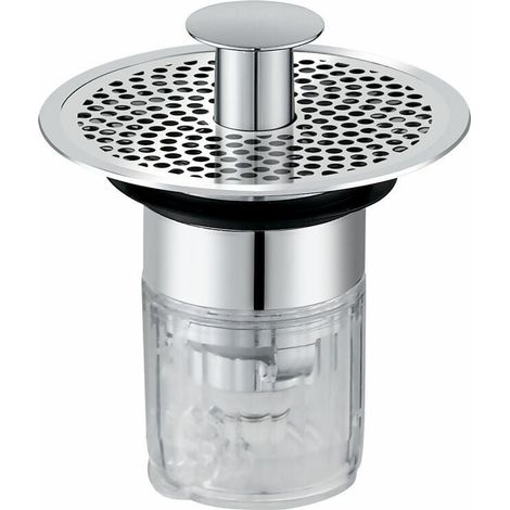 UlisemUniversal-Waschbeckenstöpsel, Pop-Up-Waschbeckenstöpsel, Waschbeckenstöpsel mit Anti-Verstopfungssieb, Universal-Waschbeckenstöpsel mit magnetischem Wasserventil 34–37 mm
