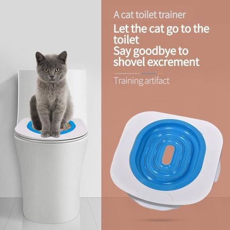 1 kit d'apprentissage propreté pour chat, plateau toilette adapté, formation progressive en 3 étapes, pour chatons et chats adultes