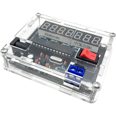 Frequenzimetro VR Kit – Misuratore di Frequenza 0,45Hz-10MHz con Risoluzione 0,000001Hz e Selezione Automatica – PCB e Acrilico – Design Moderno – Ideale per Laboratorio Elettronico e Hobbyisti