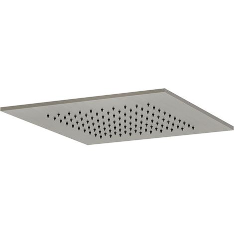 Gessi Kopfbrause QUADRO 350 mm zur Deckenm Edelstahl Matt Gebürstet/Emporio