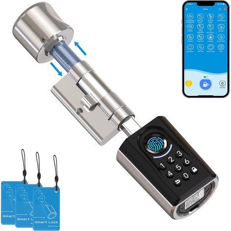 Smart Lock with Code 30 x 30 cm - Fingerprint Cylinder (1/5)