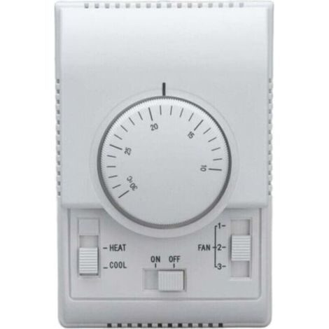 Thermostat de Climatisation Centrale, Interrupteur de Thermostat ABS à 2 Voies, Interrupteur de Commande Mécanique, Climatiseur 110-220V (1/5)