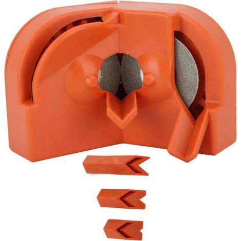 Electric drill bit sharpener for all drill bits, versatile portable grinder, grinding tool, hardened steel, twisted carbide, cobalt orange (1/5)