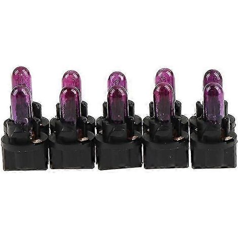 Lot de 10 ampoules LED T5/T6.5 W1,2W pour éclairage intérieur de voiture, indicateur de chauffage du tableau de bord - Bon état (1/5)