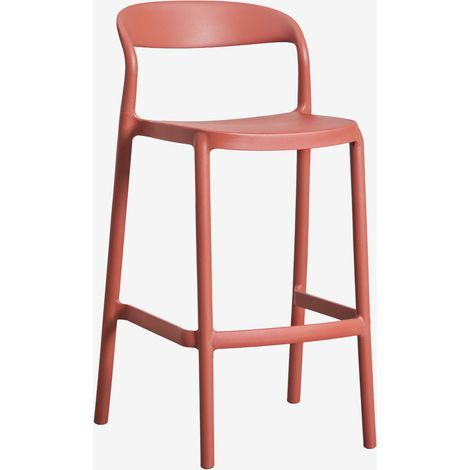 Tabouret haut empilable en polypropylène Brenza SKLUM Terracota ↑65 cm (1/5)