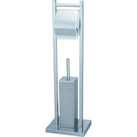 King Home PIANTANA MULTIFUNZIONE quadra in acciaio 22x18x71h cm (1/3)