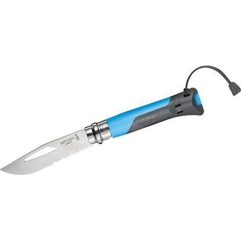 Opinel N°08 Outdoor Bleu Couteau De Poche Polyvalent, Robuste Et Sécurisé Pour L'extérieur. - Opinel